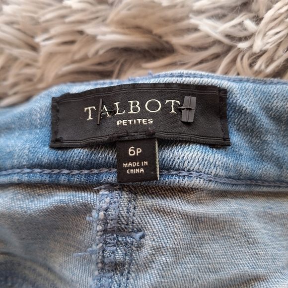Talbots Petite Sz6 Denim Jeans Skirt Hem Detail. 5 Pocket Adorable - Picture 8 of 8